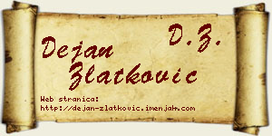 Dejan Zlatković vizit kartica